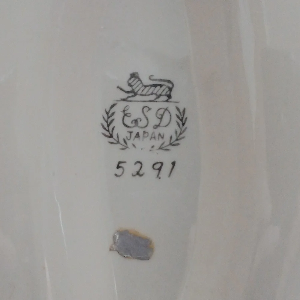 Vintage Lefton irridescent divided pixie candy dish - Picture 8 of 10